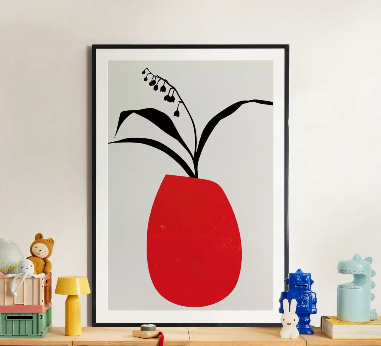 Water Lilies Red poster da Kubistika
