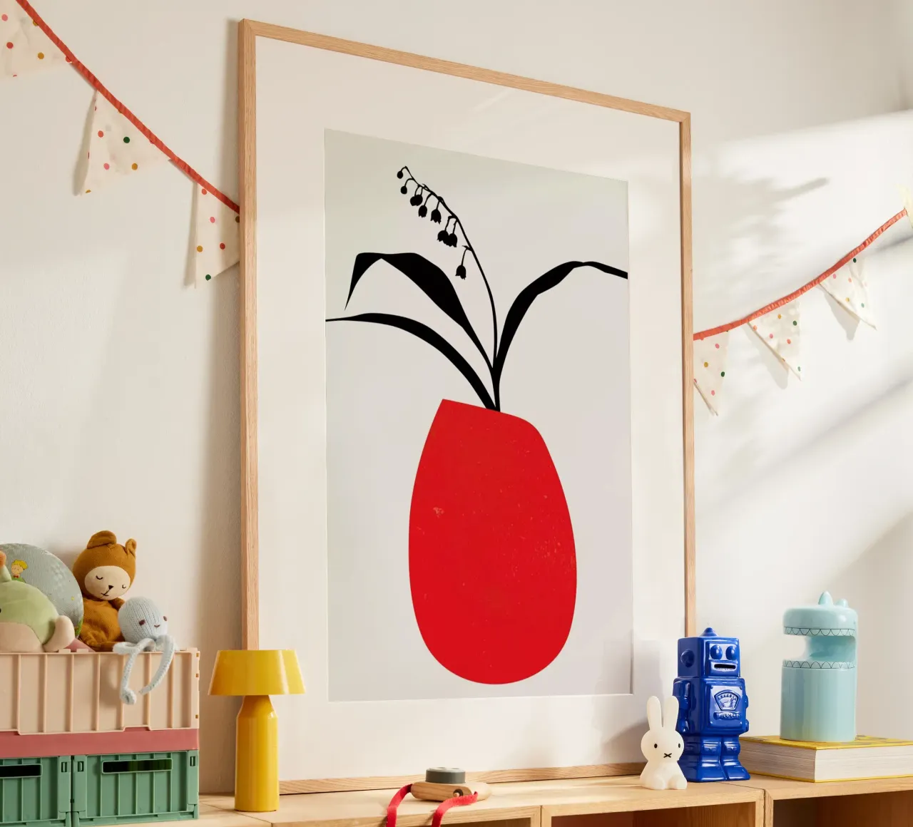 Water Lilies Red poster da Kubistika