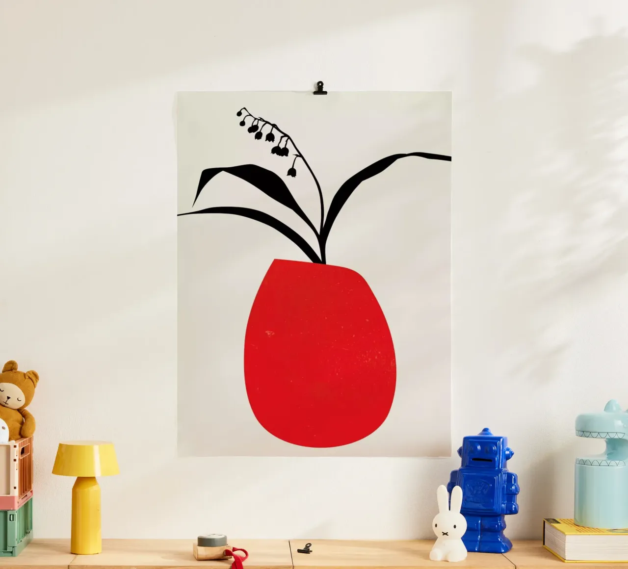 Water Lilies Red poster da Kubistika
