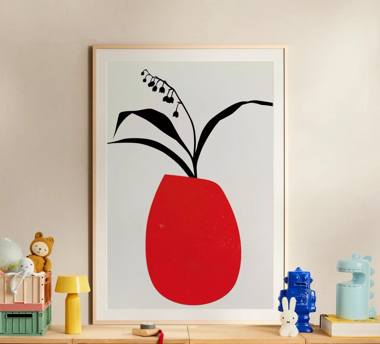 Water Lilies Red poster da Kubistika