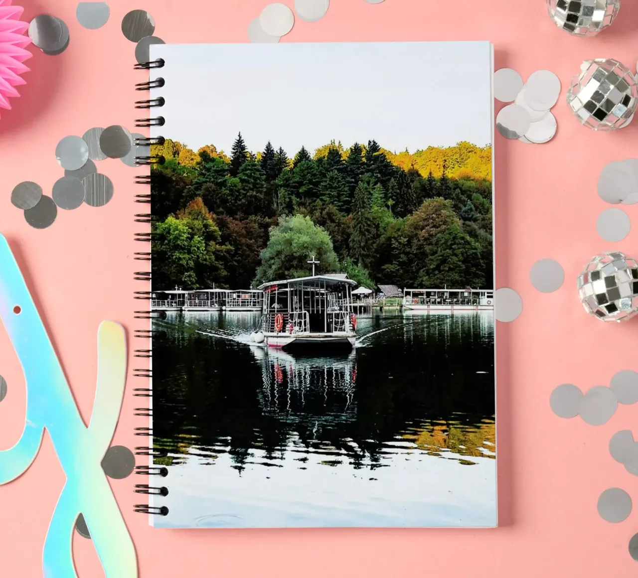 Reflections on Lake spiral notebook by Babett Schultze
