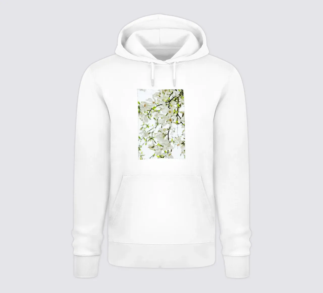 Magnolia Tree White felpa con cappuccio da Curious Collections by Marielle Leenders