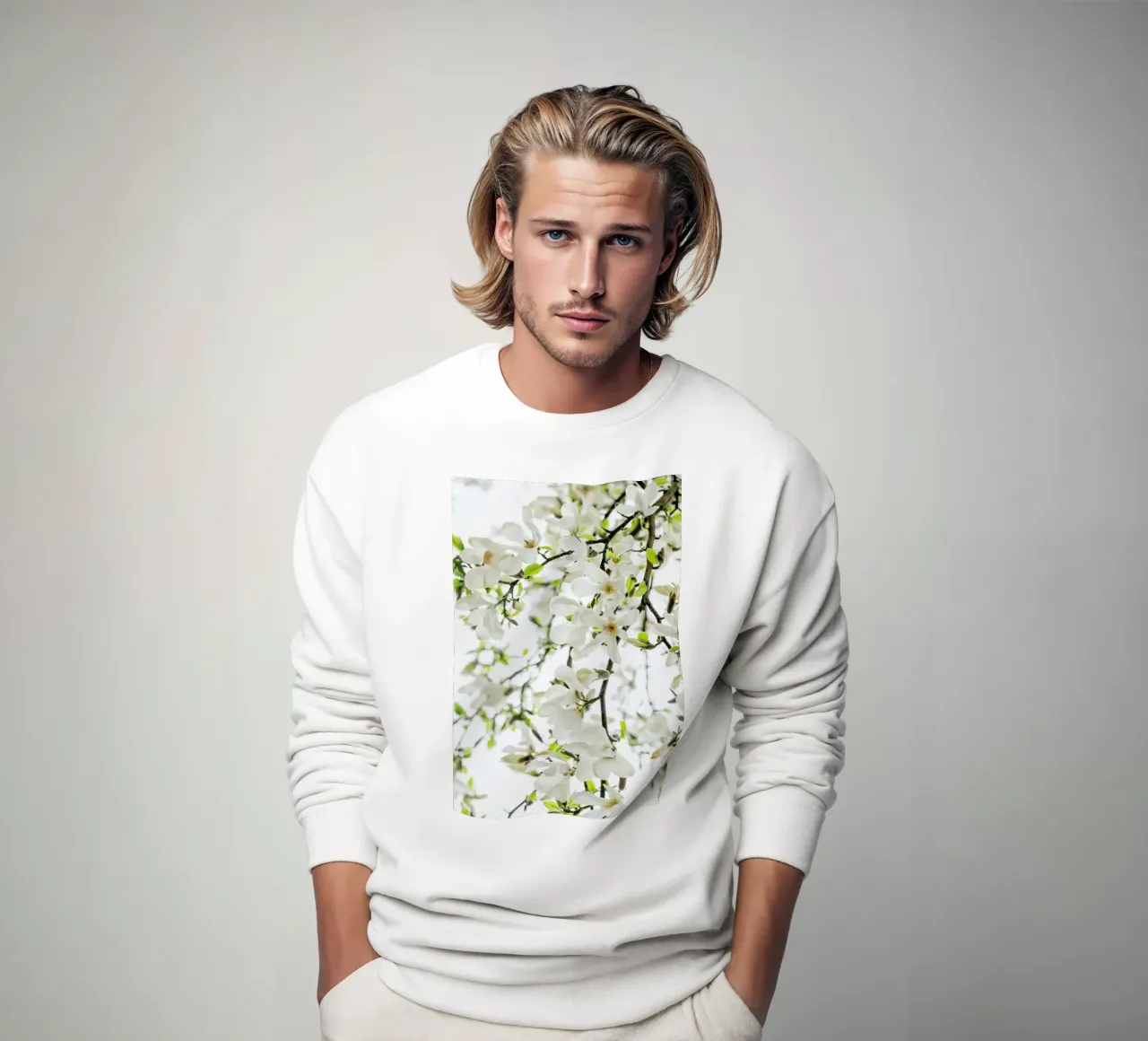 Magnolia Tree White felpa da Curious Collections by Marielle Leenders