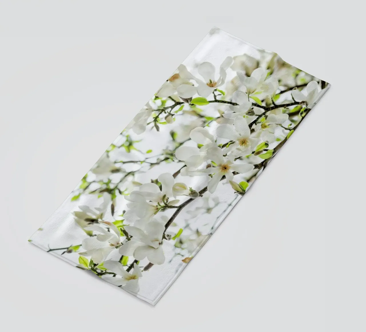 Magnolia Tree White serviette de plage de Curious Collections by Marielle Leenders