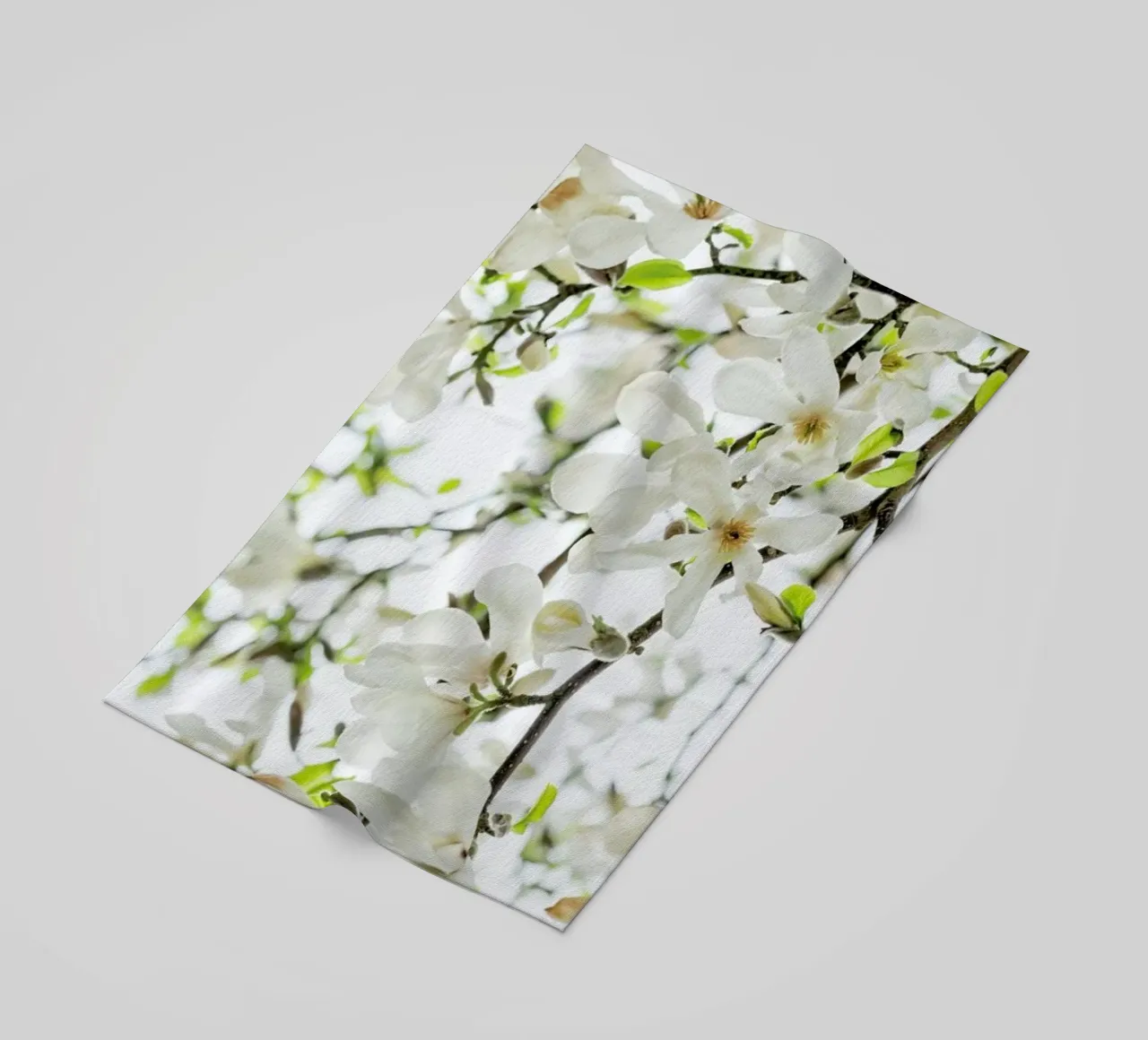 Magnolia Tree White serviette de plage de Curious Collections by Marielle Leenders
