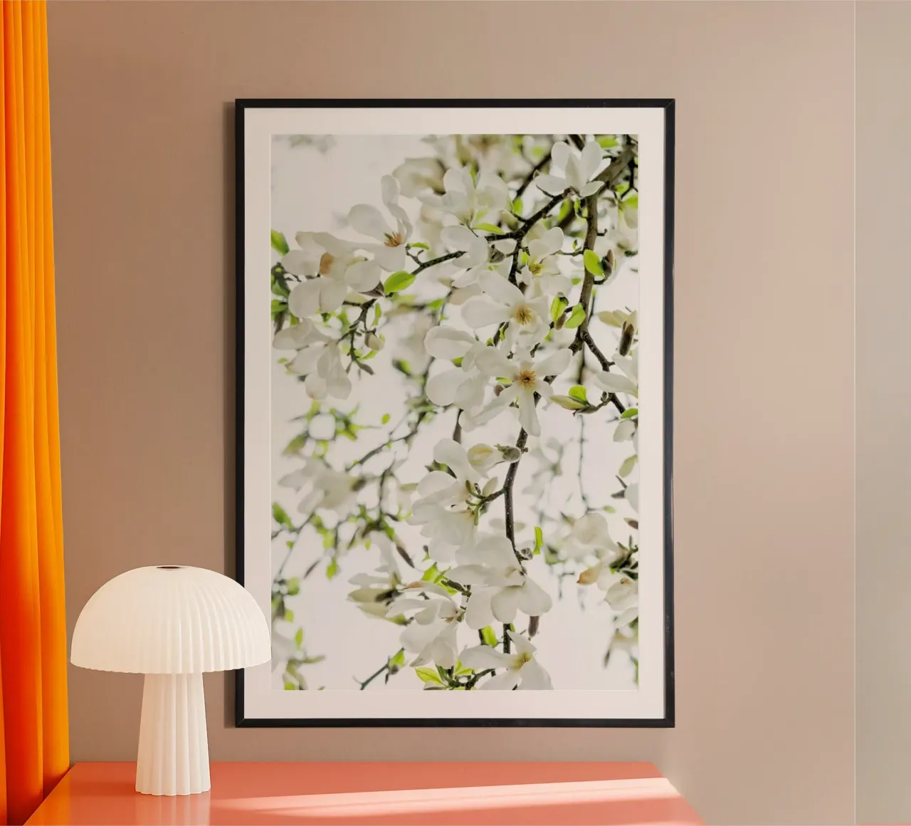 Magnolia Tree White hahnemühle by Curious Collections by Marielle Leenders