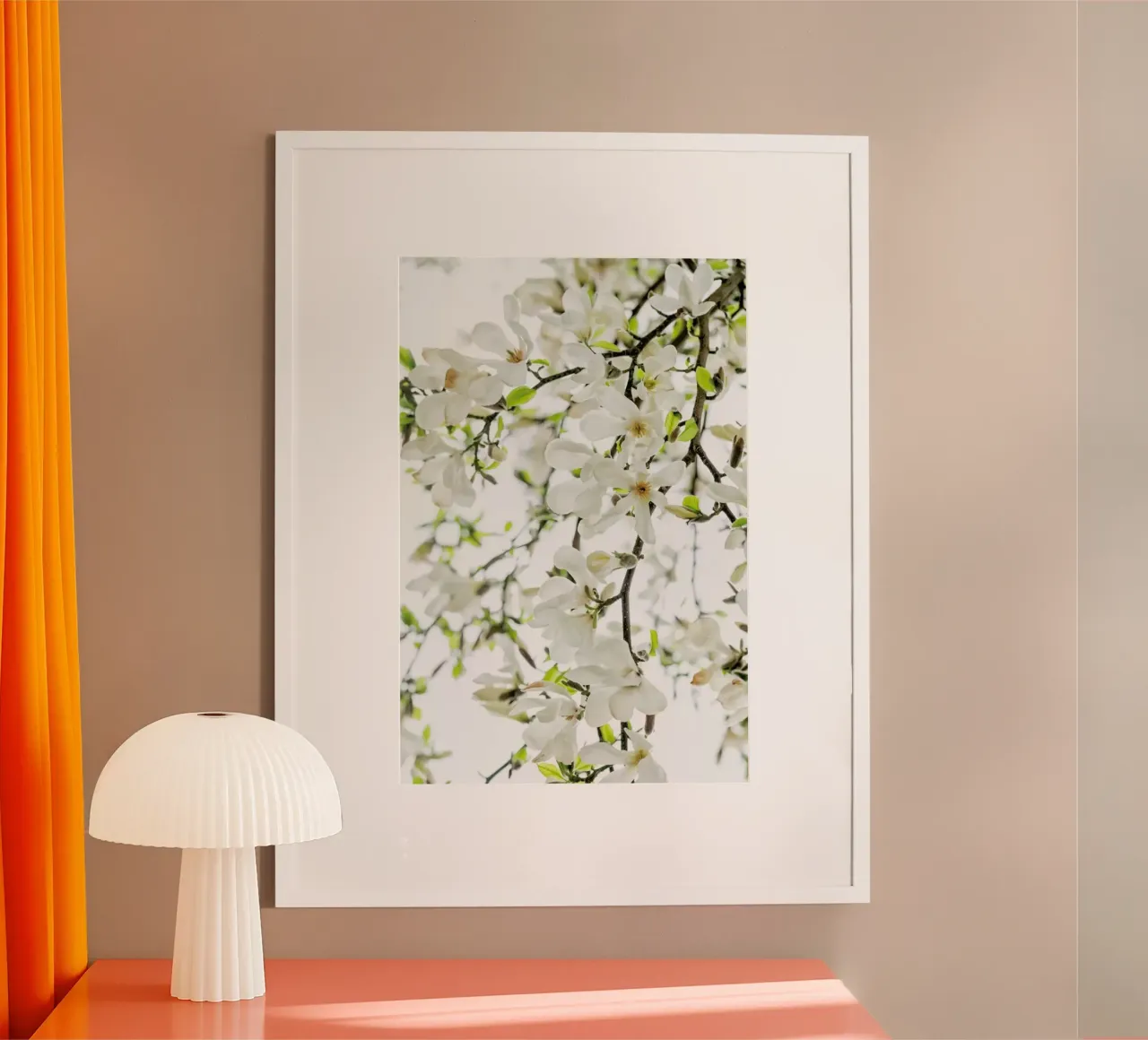 Magnolia Tree White hahnemühle by Curious Collections by Marielle Leenders