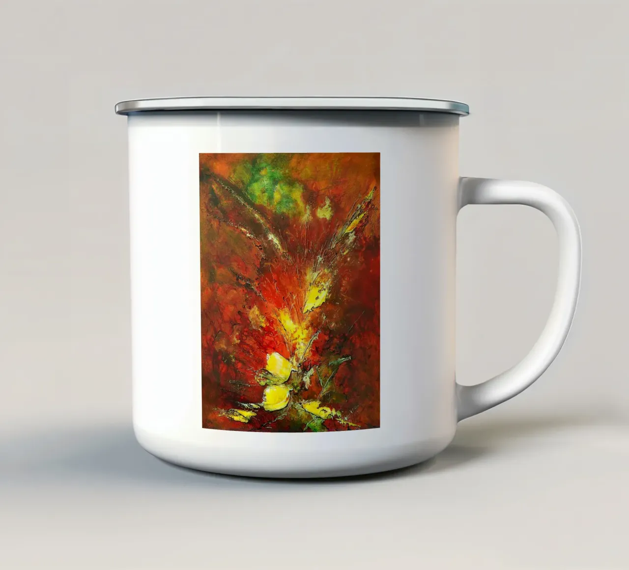 COCKTAIL ESOTICO tazza in smalto da Thierry Vobmann Abstract painting