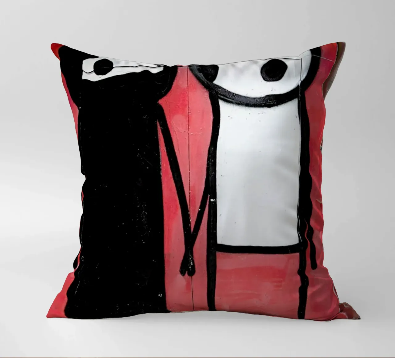 Streetart Rot 1 decorative cushion by Sadia