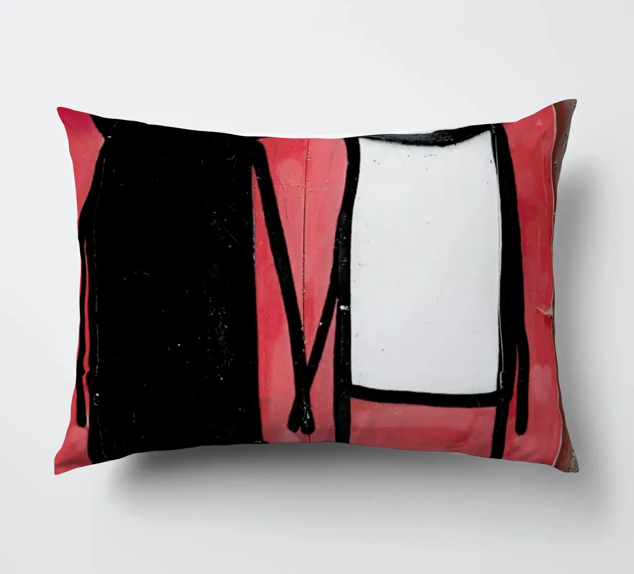 Streetart Rot 1 decorative cushion by Sadia
