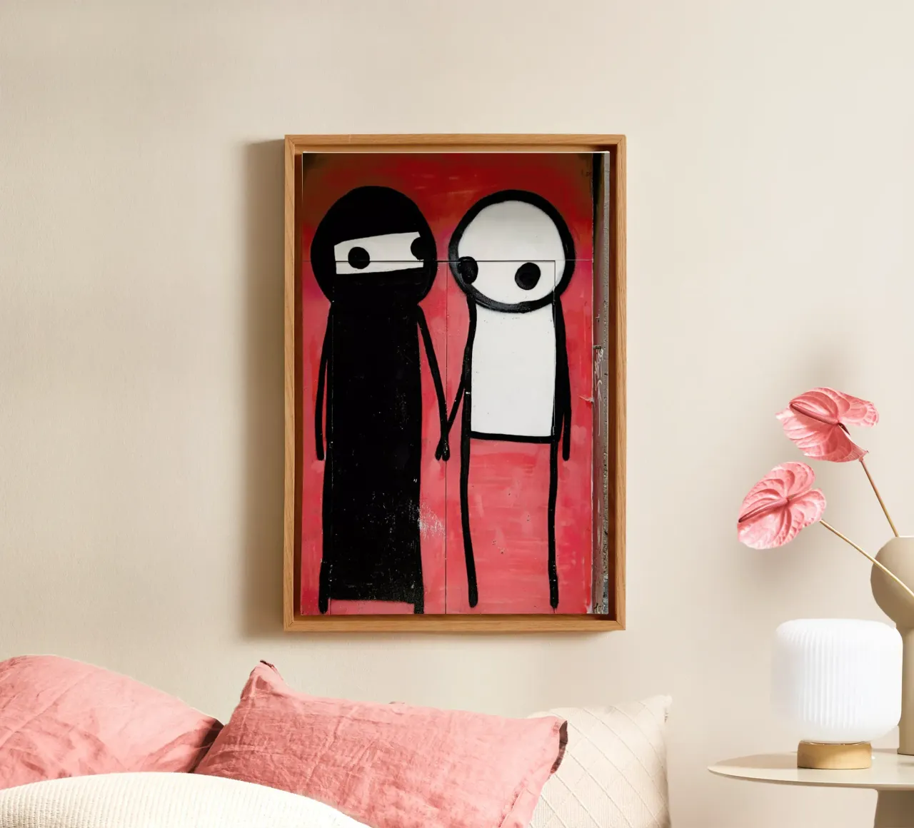 Streetart Rot 1 canvas by Sadia