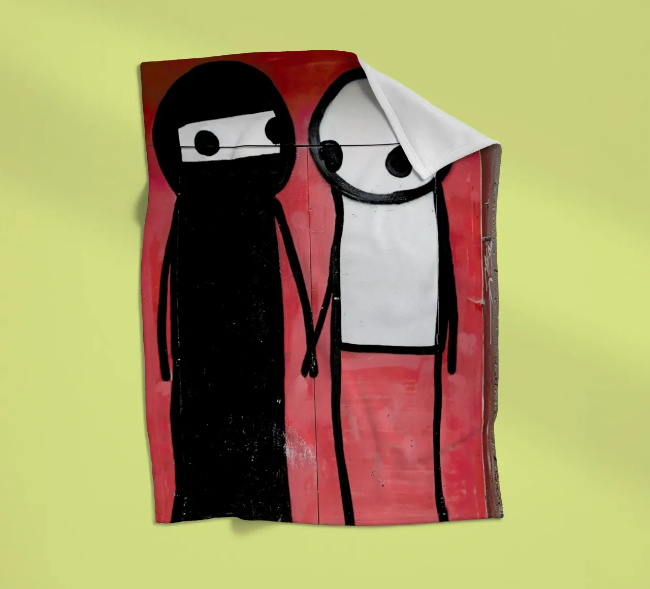 Streetart Rot 1 fleece blanket by Sadia