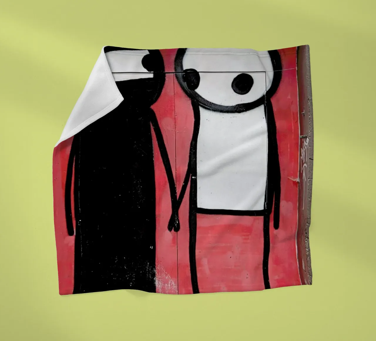 Streetart Rot 1 fleece blanket by Sadia