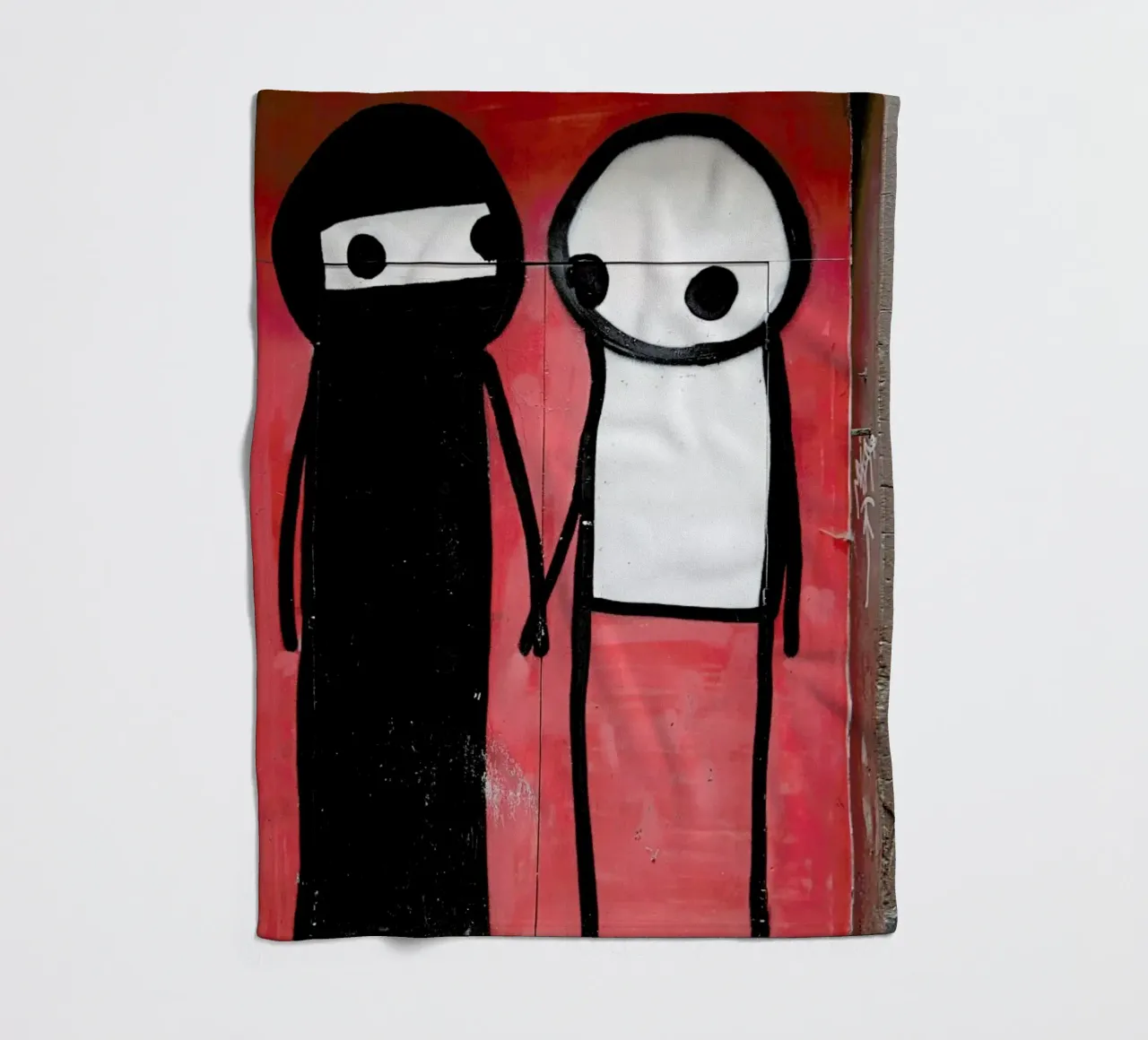 Streetart Rot 1 fleece blanket by Sadia
