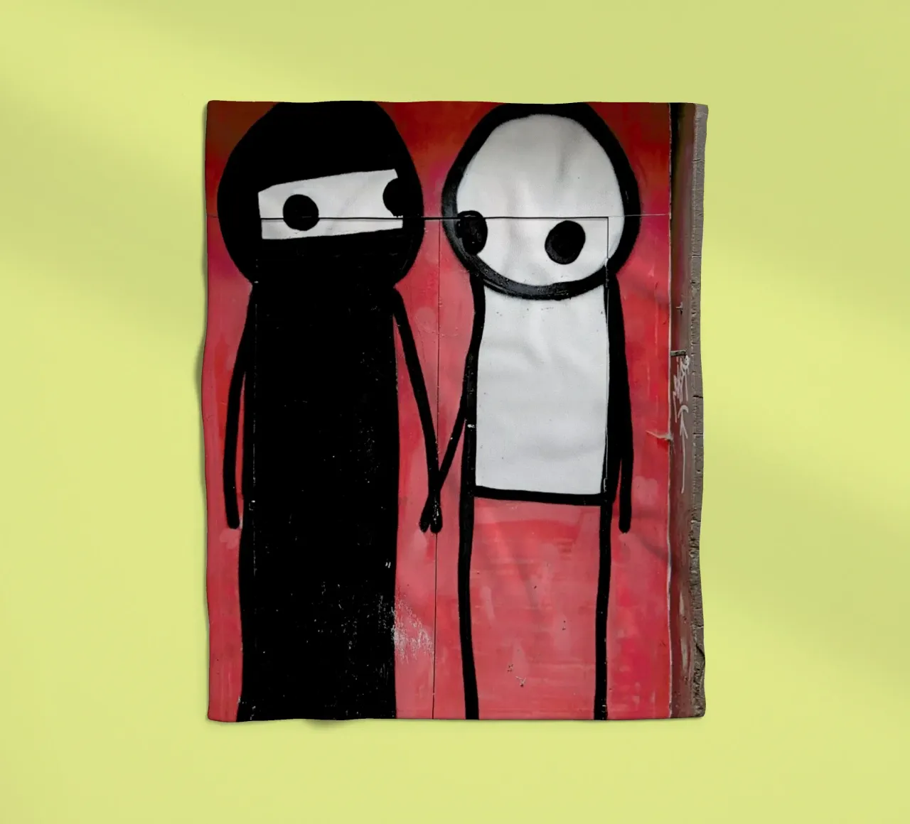 Streetart Rot 1 fleece blanket by Sadia