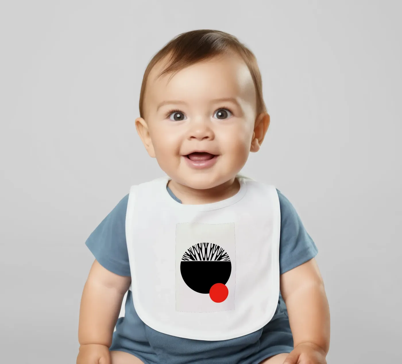 Abstractika baby bib by Kubistika