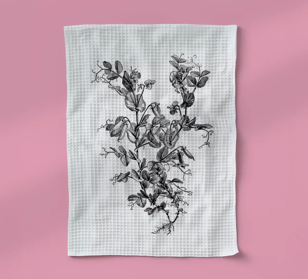 Garden Pea Plant tea towel by Flora & Fauna