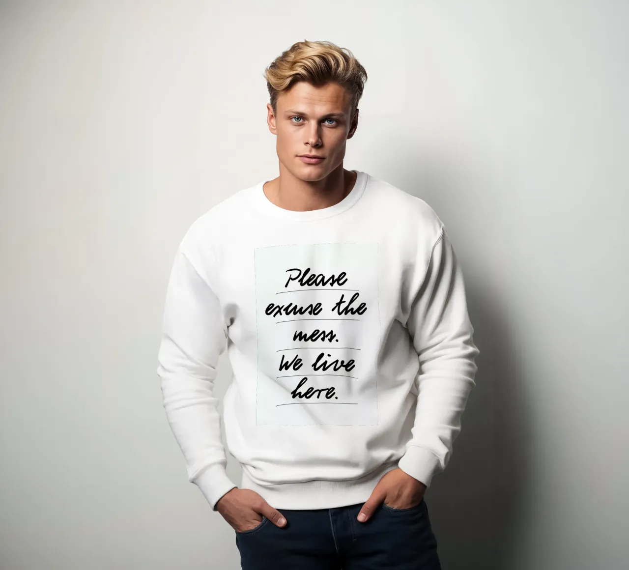 Excuse the mess sweatshirt van PETERSEN