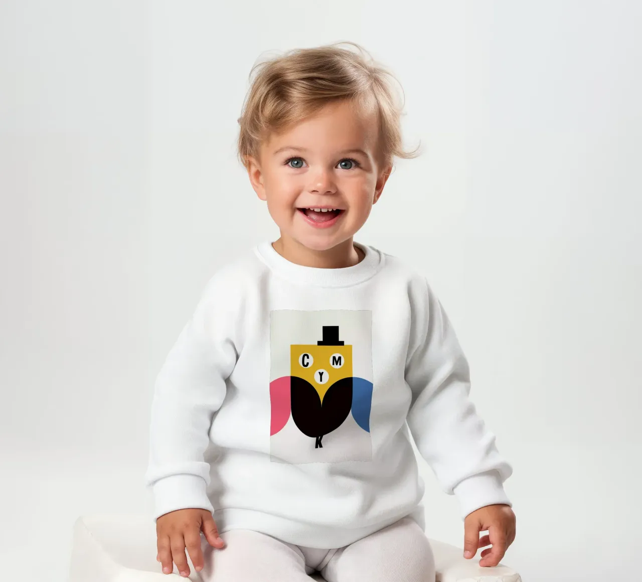 Cmyk Owl felpa neonato da Kubistika