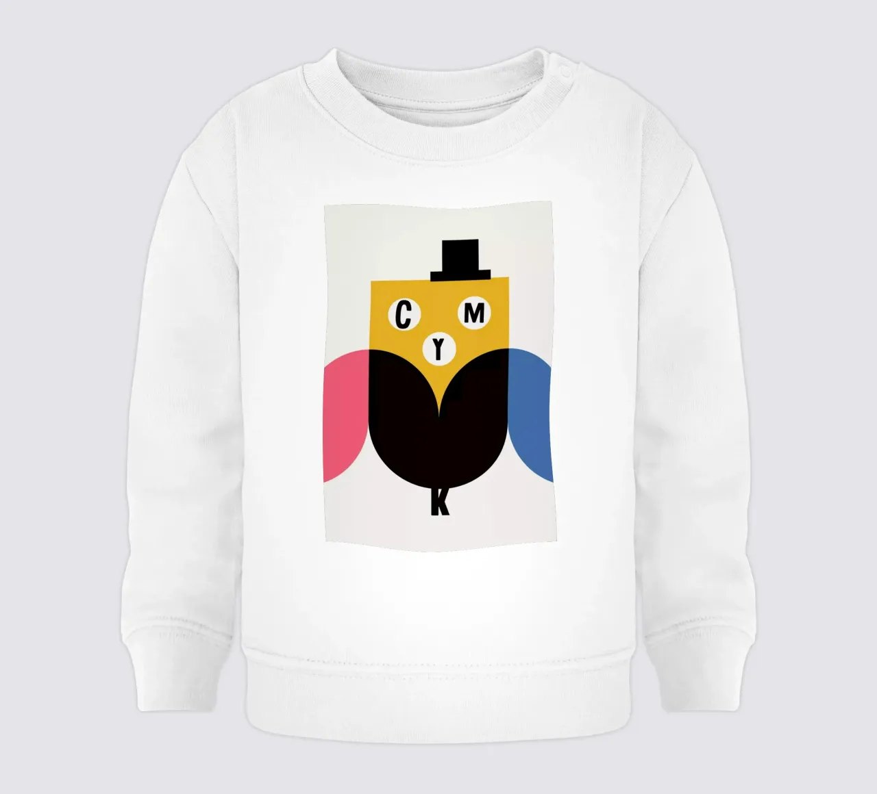 Cmyk Owl felpa neonato da Kubistika