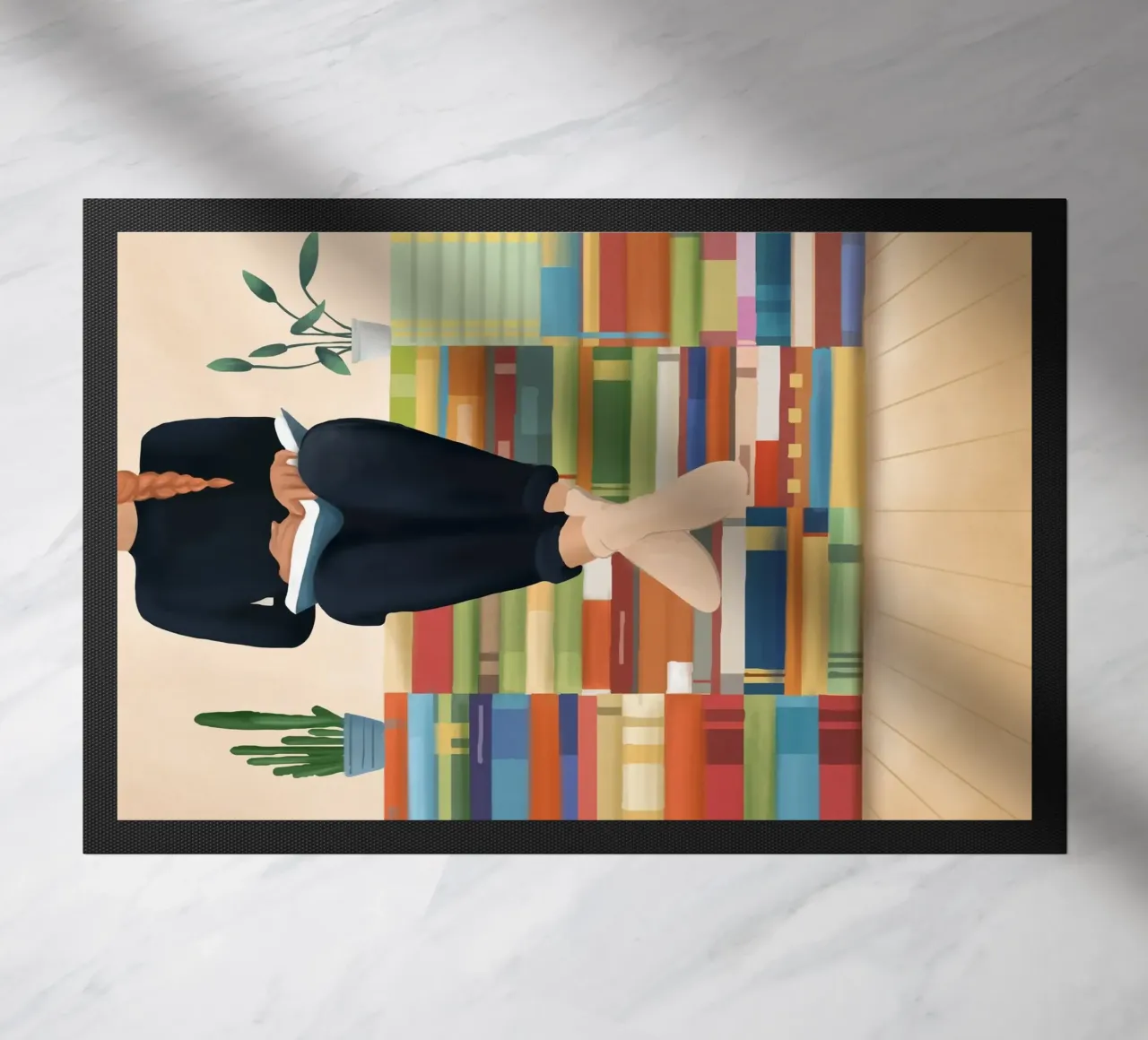 Books!! doormat by Flow Line