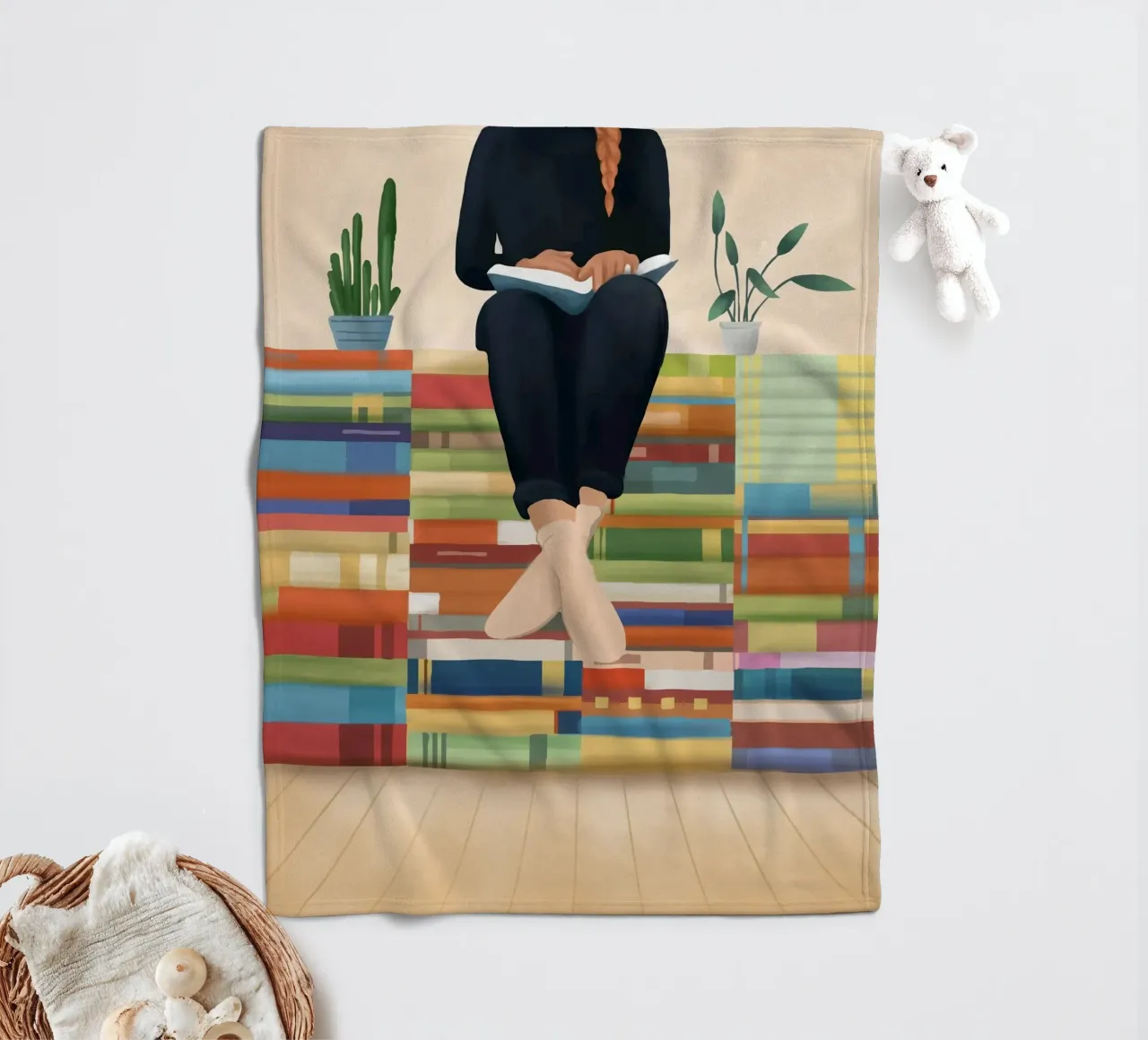 Books!! coperta in pile da Flow Line