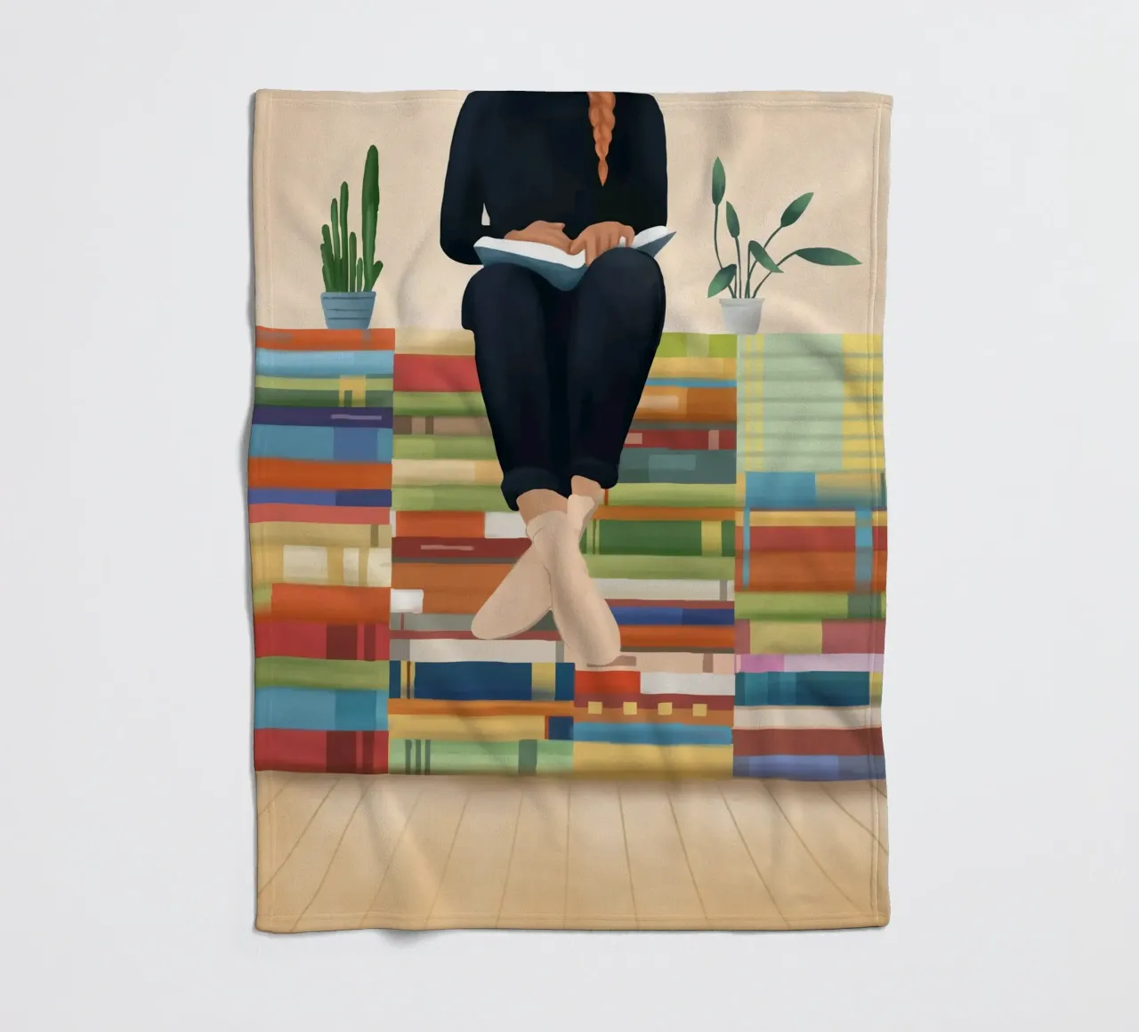 Books!! coperta in pile da Flow Line