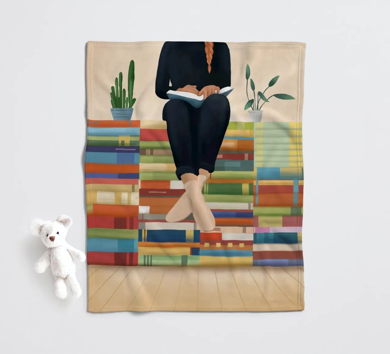 Books!! coperta in pile da Flow Line