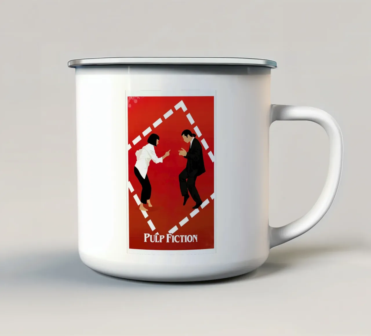Pulp Fiction taza de esmalte de Gallery Print and Art Limited