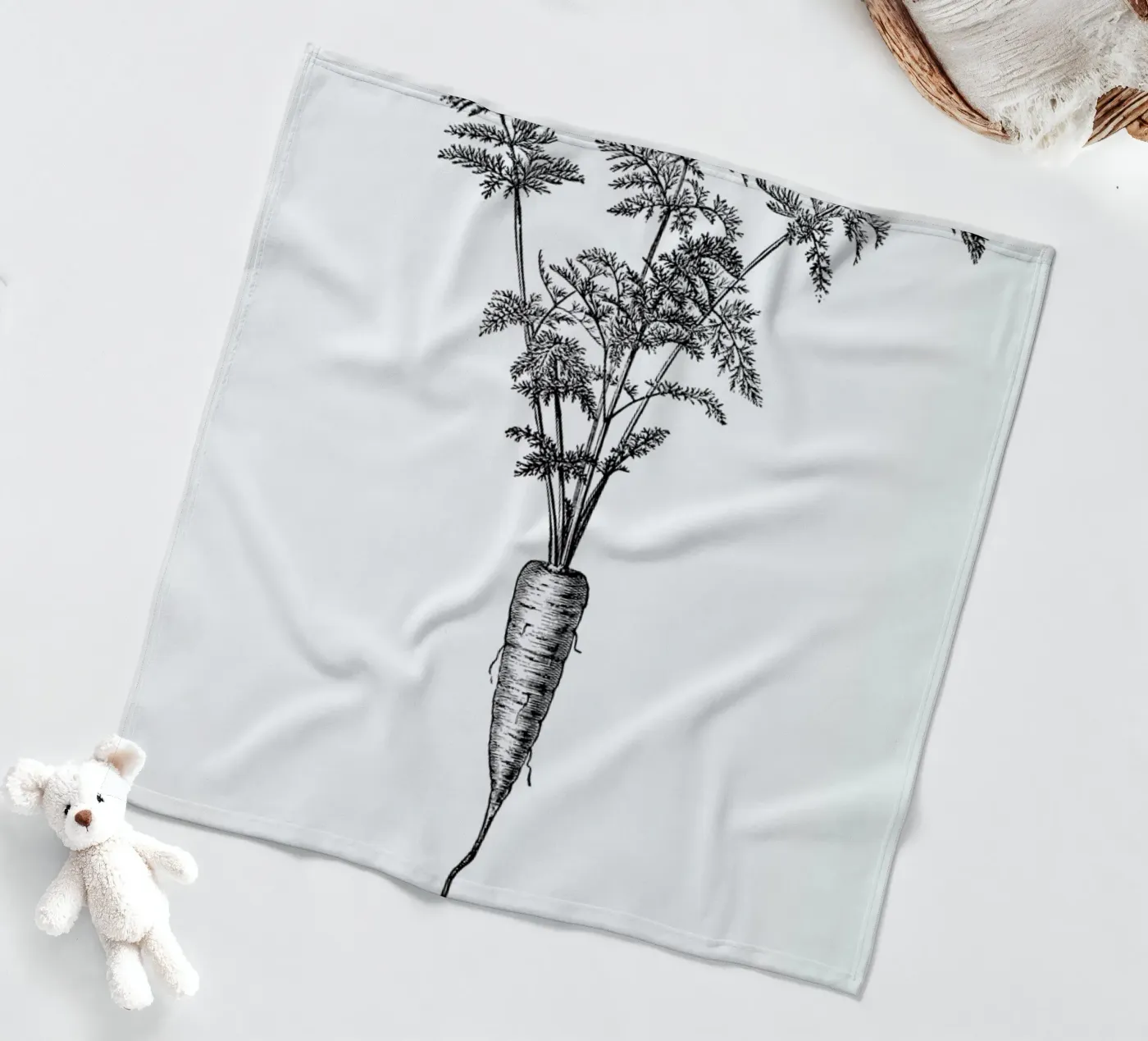 Carrot fleecedeken van Flora & Fauna