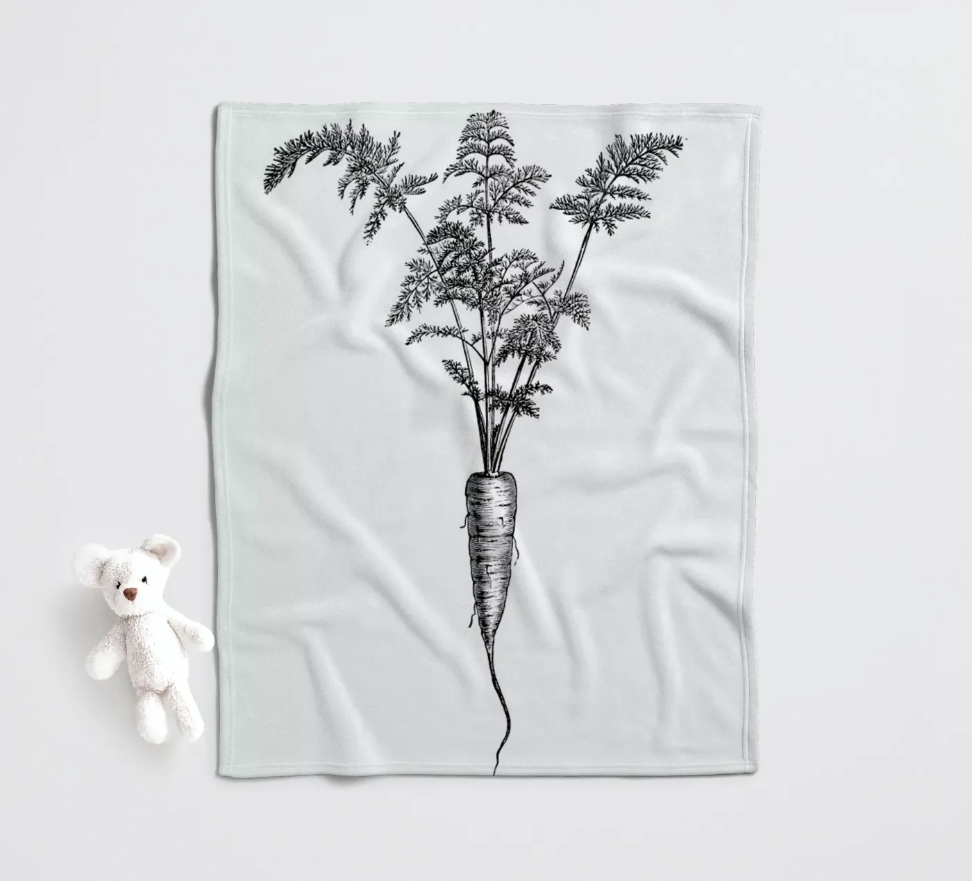 Carrot fleecedeken van Flora & Fauna