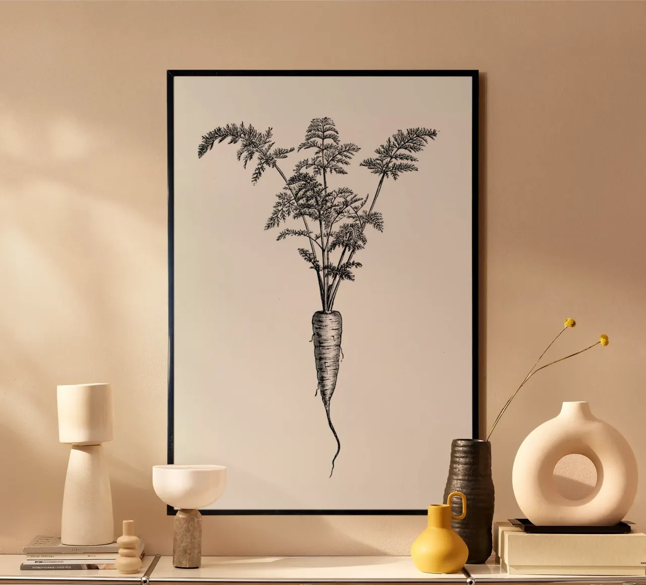 Carrot poster con telaio in alluminio da Flora & Fauna
