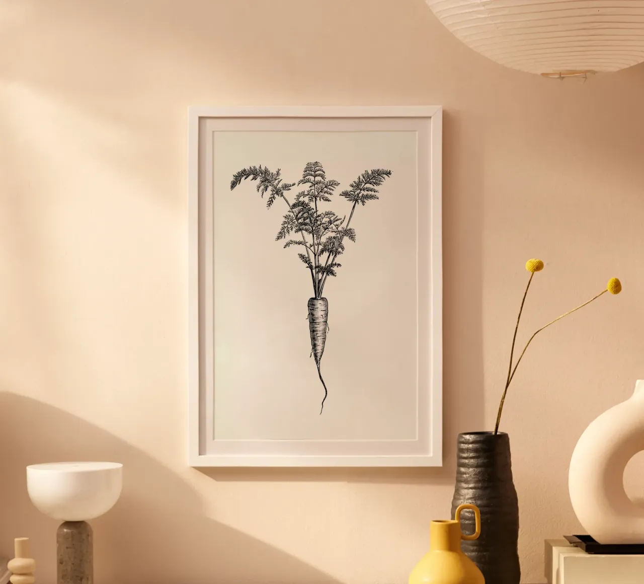 Carrot poster con telaio in alluminio da Flora & Fauna