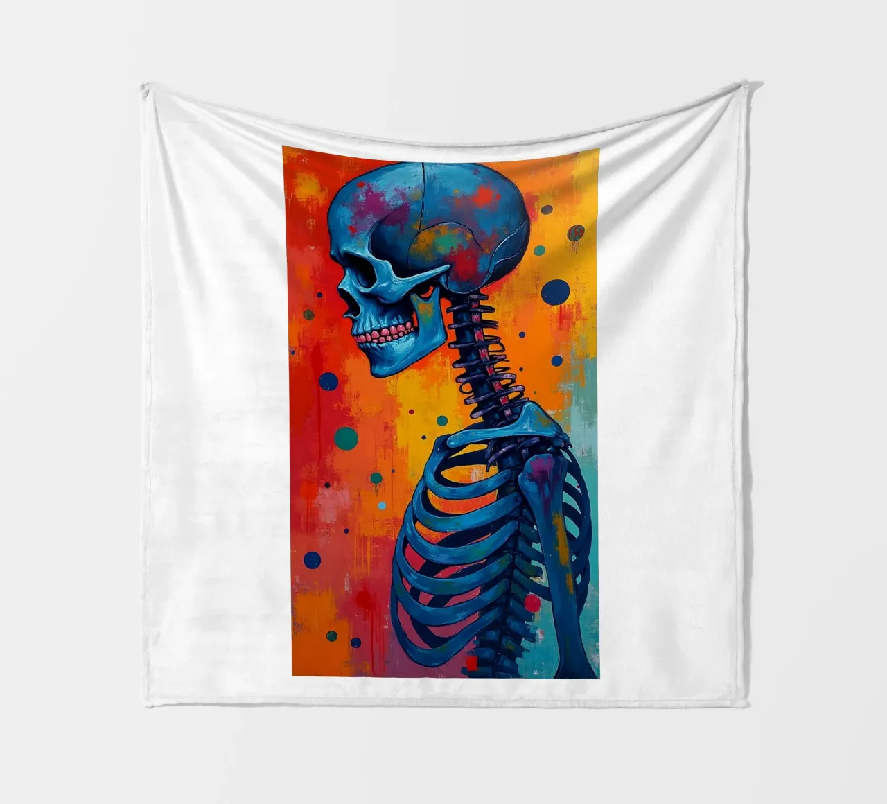 Blue again fleece blanket by CASTILO