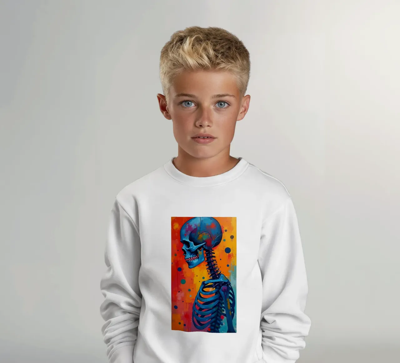 Blue again kids sweatshirt by CASTILO