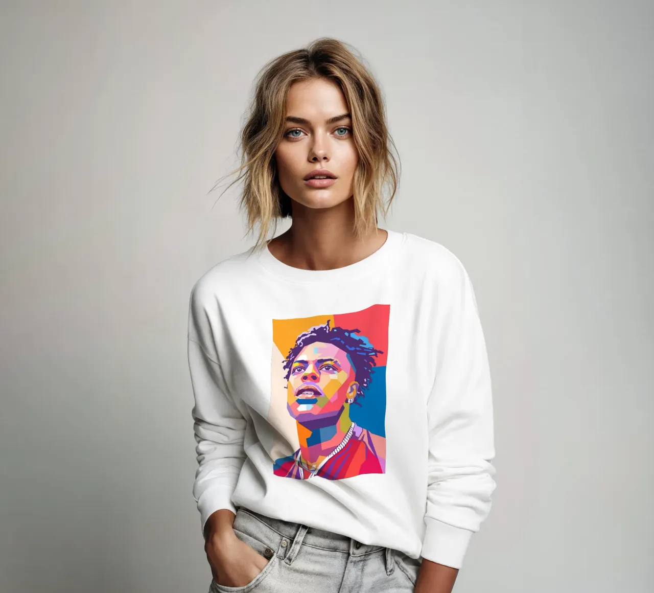 Ishowspeed pop-art portret sweatshirt van Hantamrata
