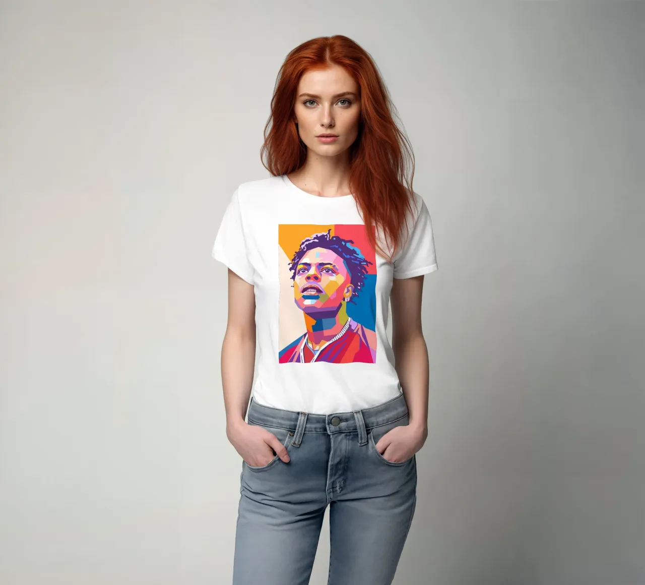 Ritratto pop art di Ishowspeed t-shirt da Hantamrata