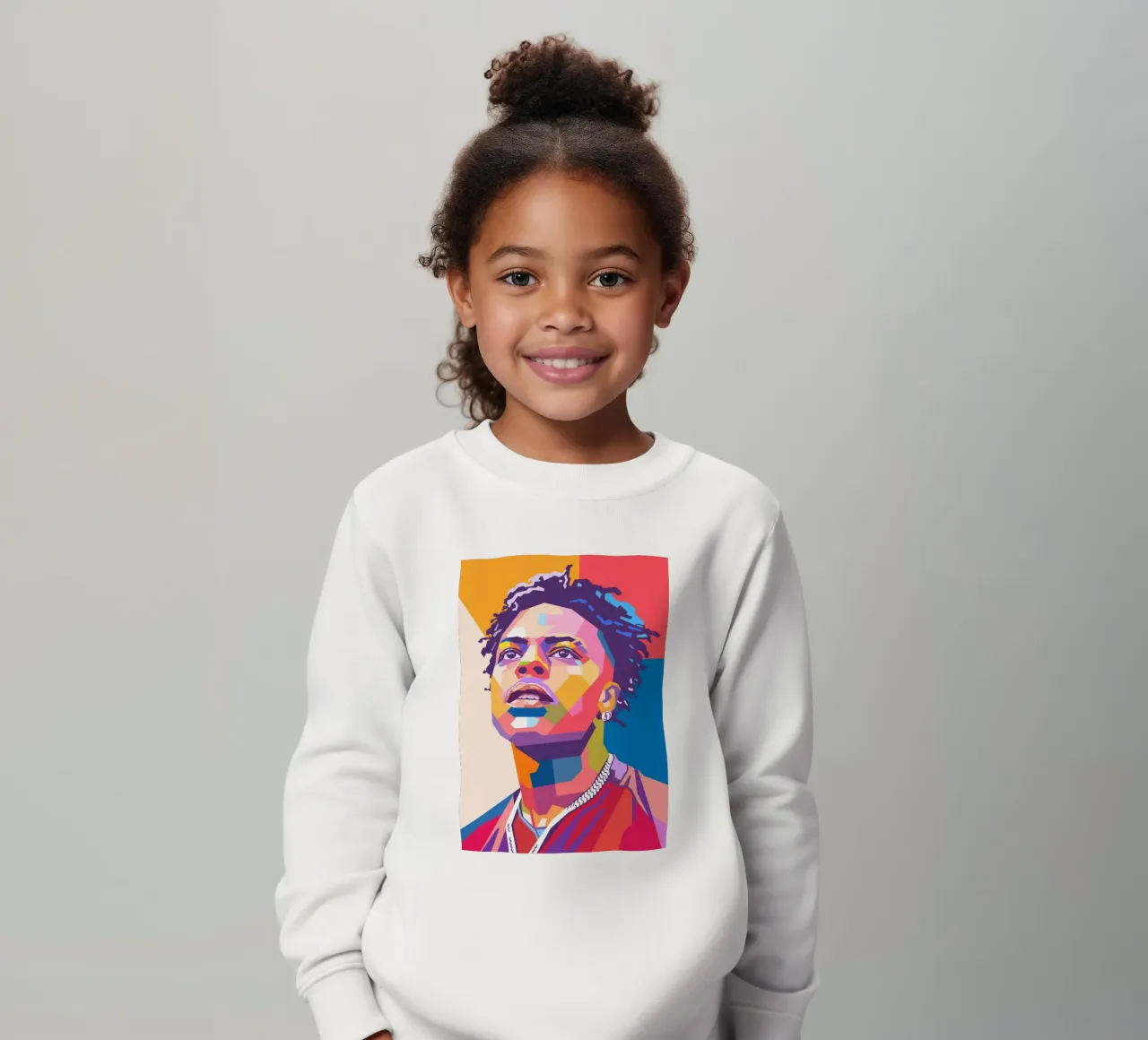 Ritratto pop art di Ishowspeed felpa bambino da Hantamrata