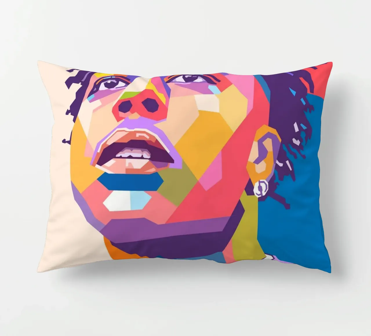 Ritratto pop art di Ishowspeed cuscino da Hantamrata