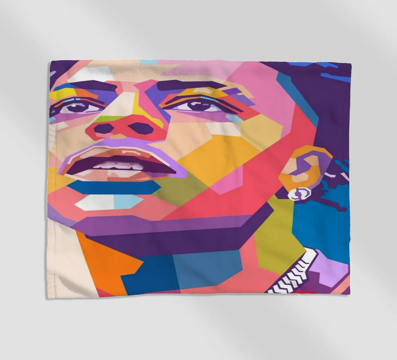 Ritratto pop art di Ishowspeed telo mare da Hantamrata