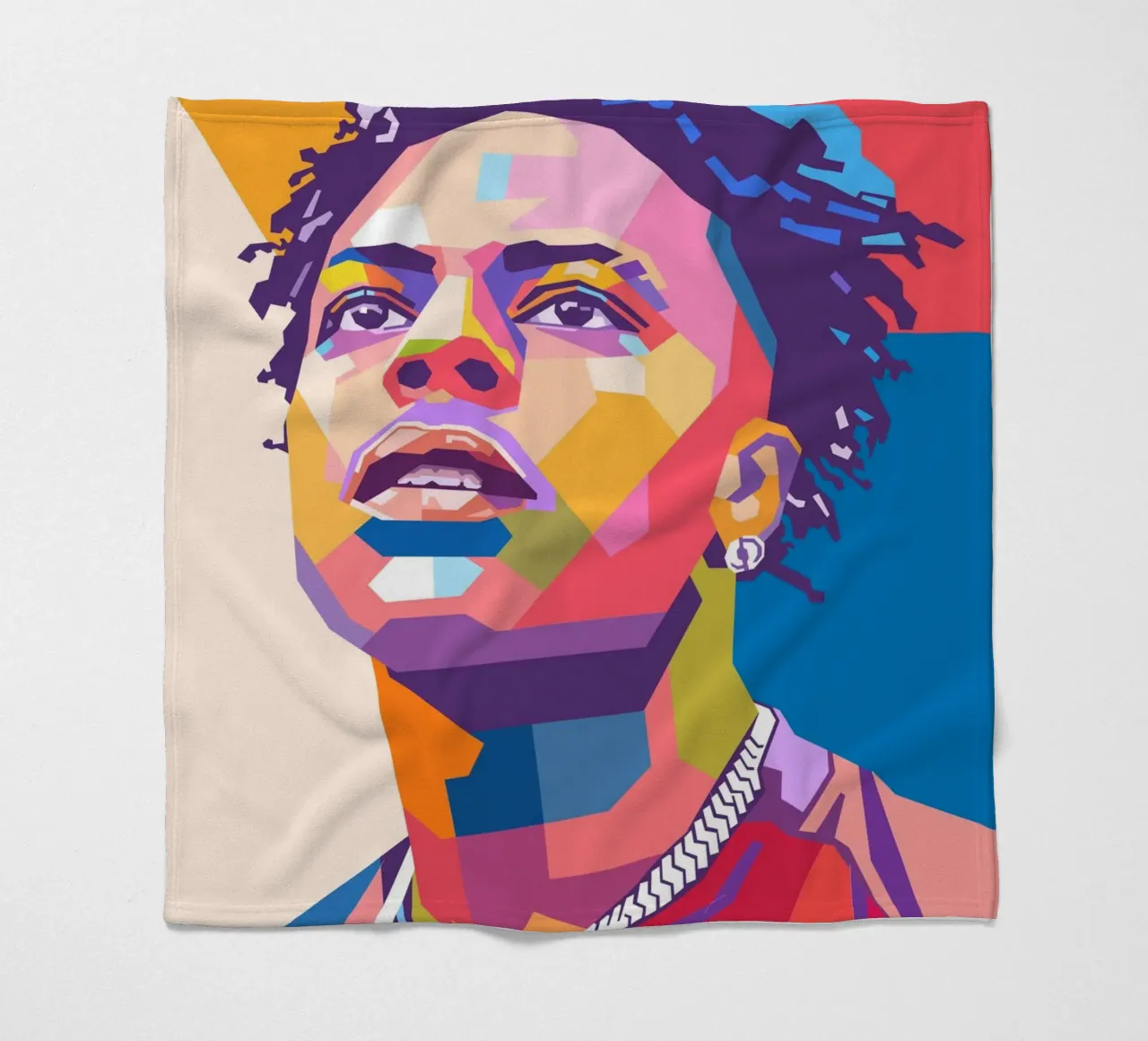 Ritratto pop art di Ishowspeed coperta in pile da Hantamrata
