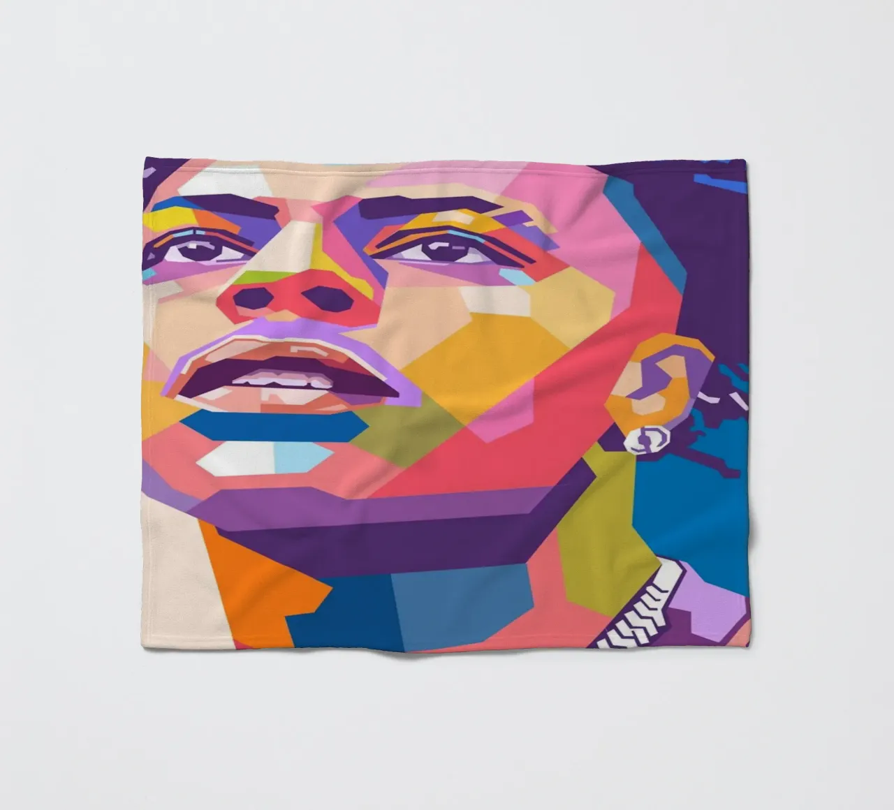 Ritratto pop art di Ishowspeed coperta in pile da Hantamrata