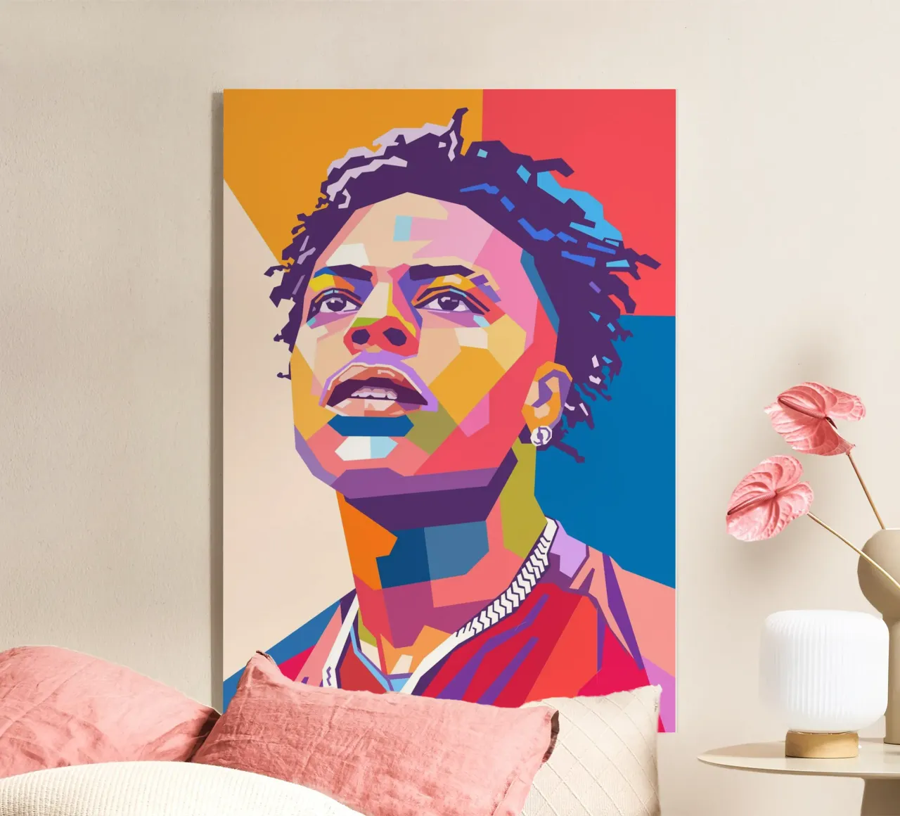 Ritratto pop art di Ishowspeed plexiglass da Hantamrata