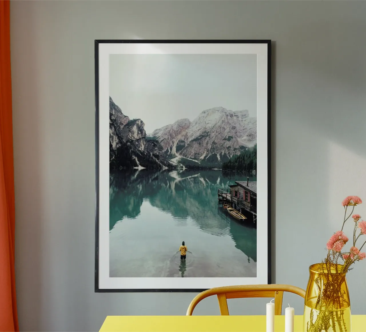 Hidden Lake by Ueli Frischknecht poster con telaio in plastica da EyeEm Mobile GmbH
