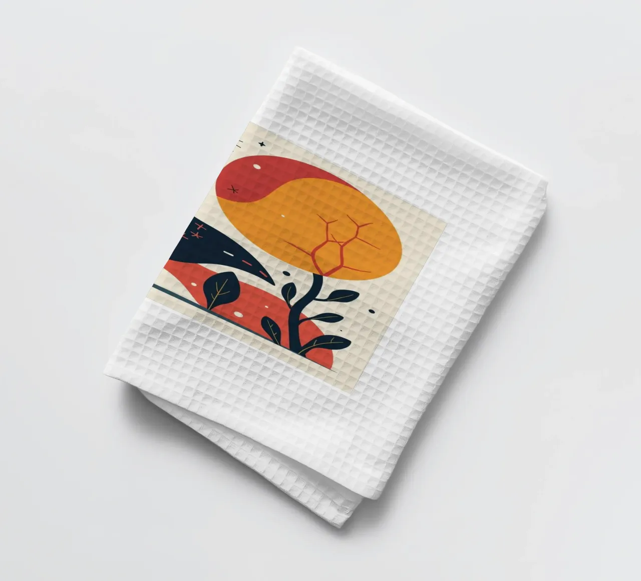 Bird meadow tea towel by CASTILO