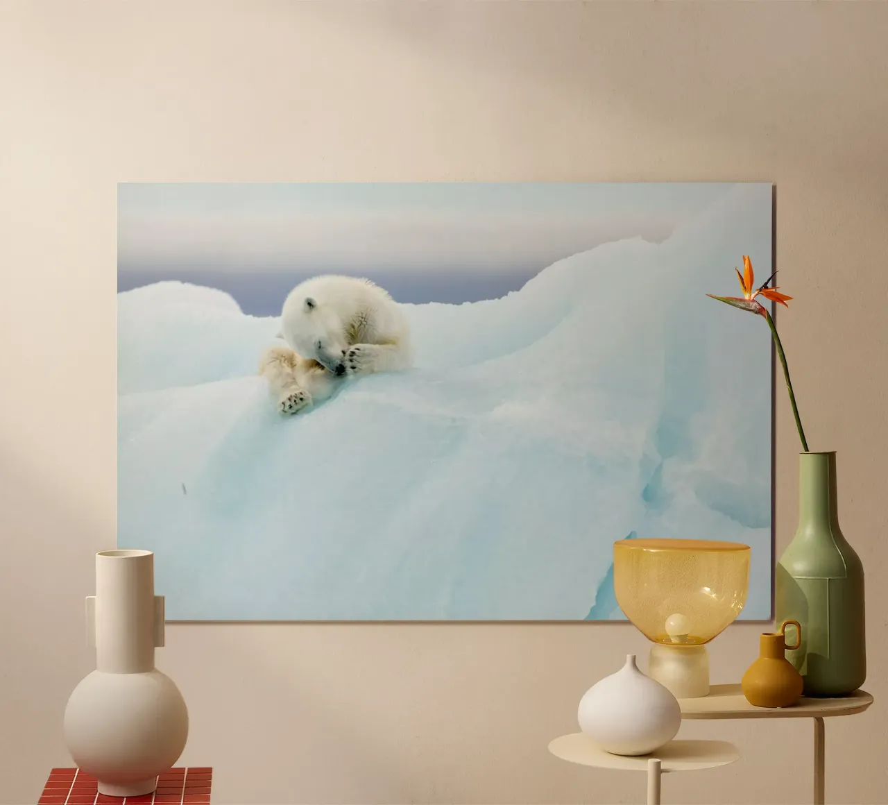 Polar Bear Grooming - Joan Gil Raga carta hahnemühle da Pictufy