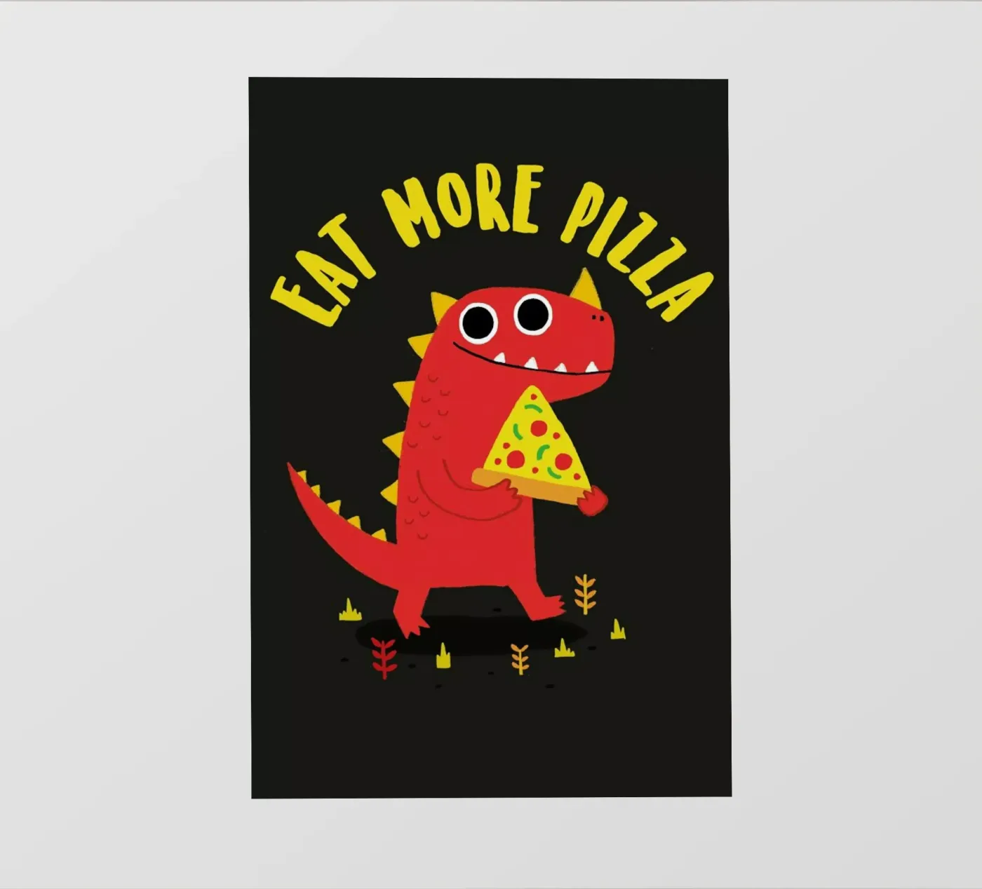Pizzasaurus fotobehang van DinoMike