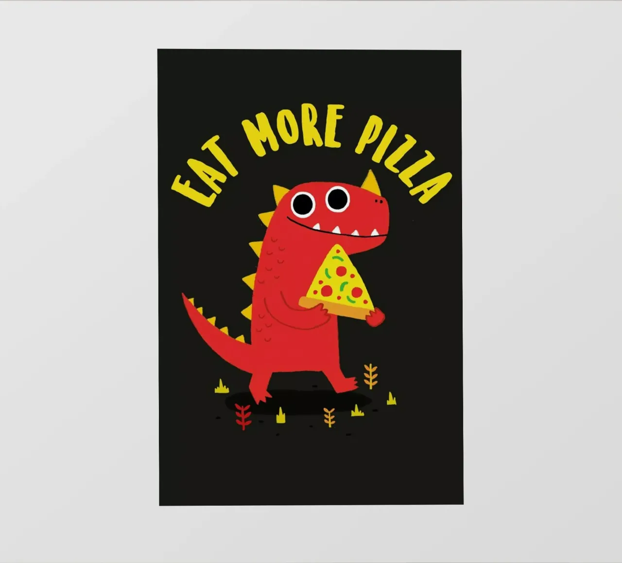 Pizzasaurus fotobehang van DinoMike