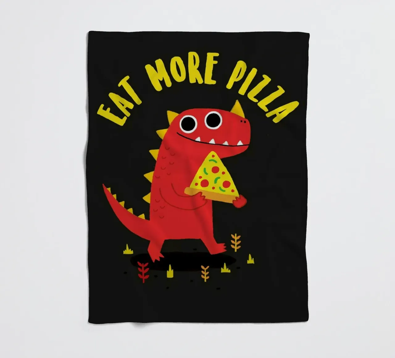 Pizzasaurus fleece blanket by DinoMike