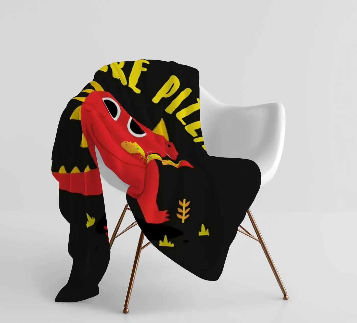 Pizzasaurus Fleecedecke von DinoMike